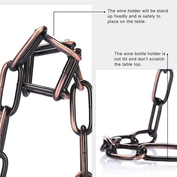 Magic Wine Rack: Suspended Chain Wine Holder - Unique Kitchen Decor & Home Gift - Picture 3 of 4